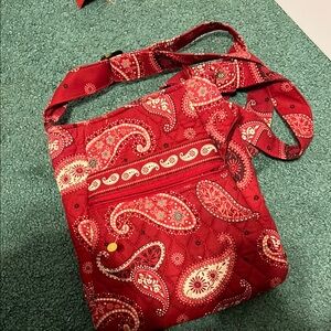 Vera Bradley Red Paisley Crossbody Bag